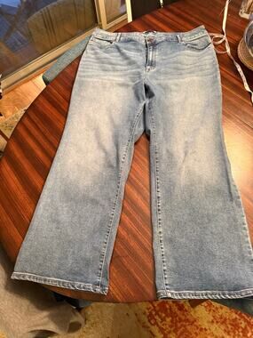 Lane Bryant Light Wash Curvy Fit High-Rise Bootcut Denim Jeans Plus Size 22